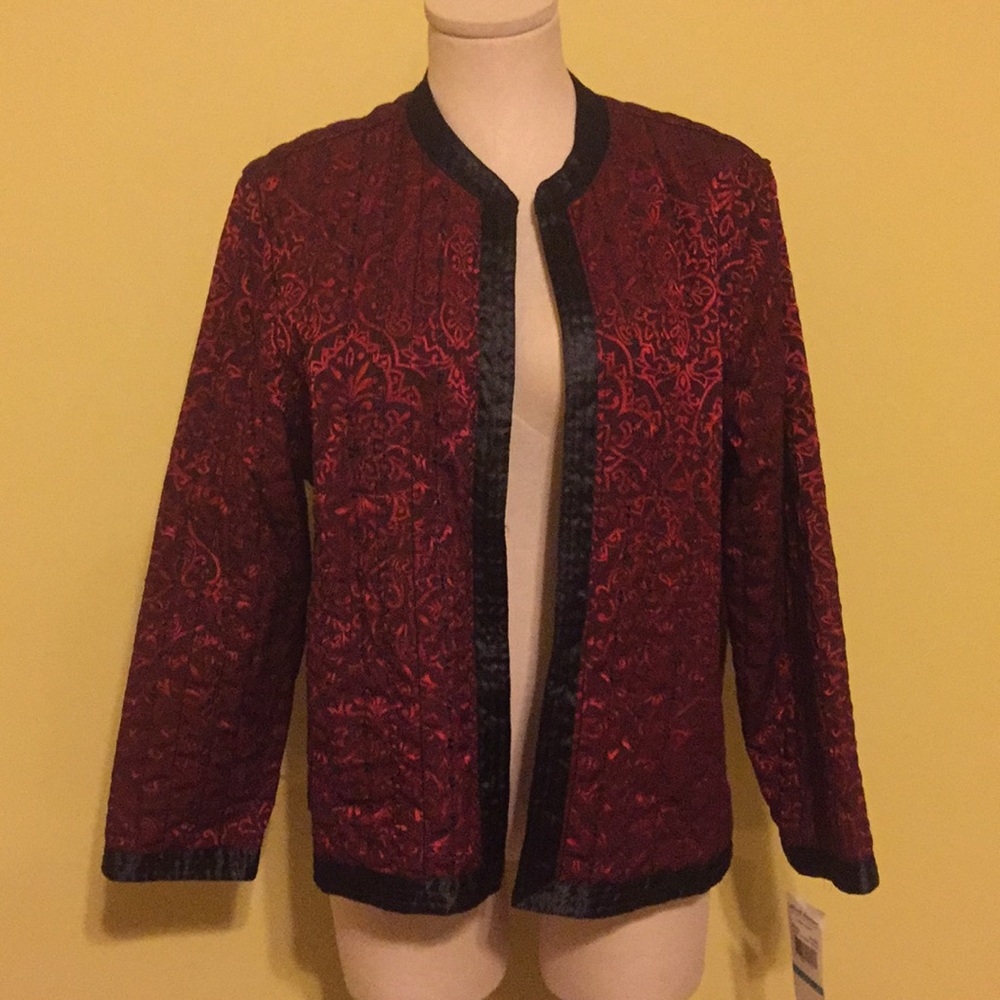 Alfred dunner park place red/black size 16 nwt